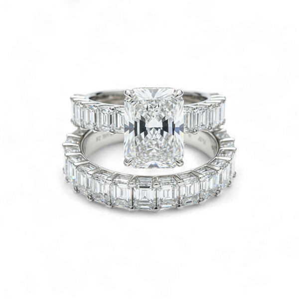 Item | Buy Eternity Radiant Cut Moissanite Bride Set in 18KT Gold | SPOP Enterprise Global